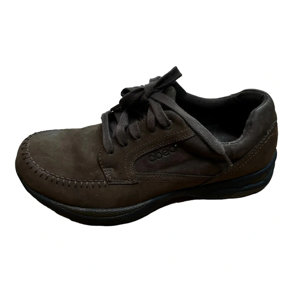 ABEO Smart 3730 Moc Tie Brown Lace-Up Comfort Walking Suede Shoes Men's 9.5 M - Picture 4 of 13